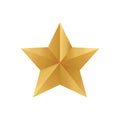ÃÂ¡hristmas golden decorative Star. Top view close-up. Isolated vector illustration. Royalty Free Stock Photo